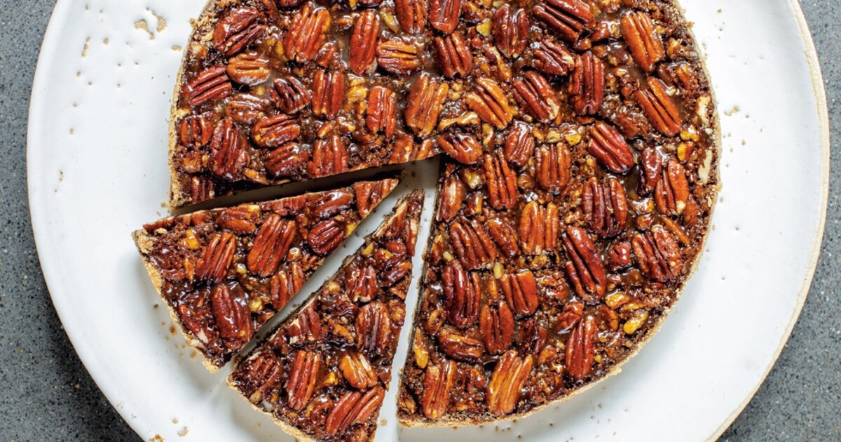 Vegan Pecan Maple Pie With Shortbread Crust