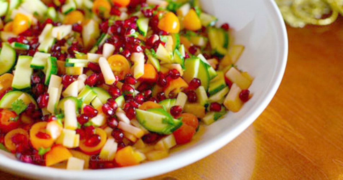 Easy Vegan Holiday Pomegranate Salad