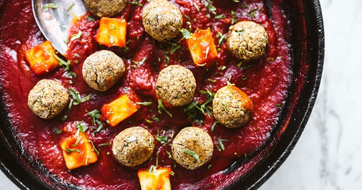 Sweet and Sour Pineapple Lentil Meatballs