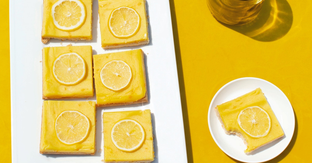 Vegan Turmeric and Meyer Lemon Squares
