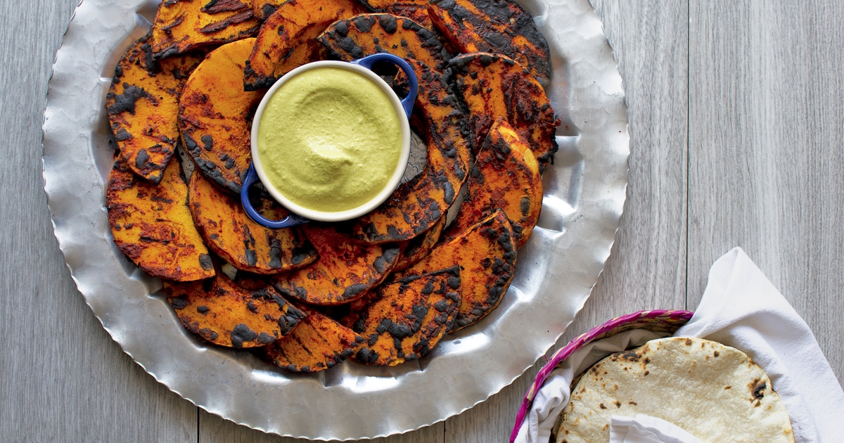Butternut Squash Al Pastor With Charred Poblano Cashew Cream