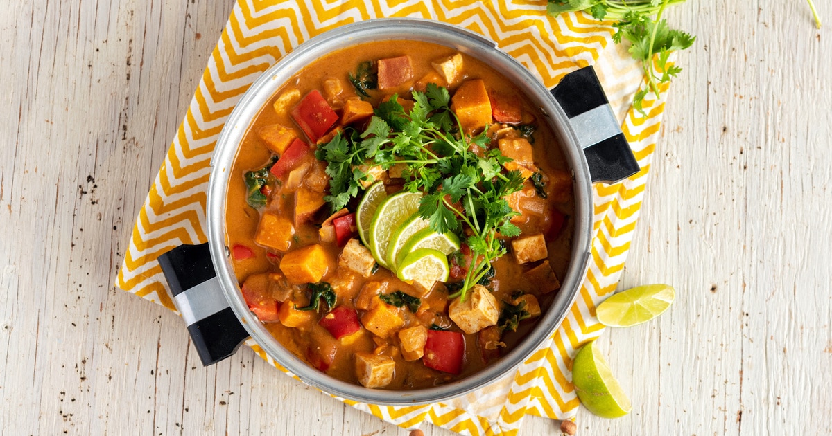 Hearty Almond Butter Sweet Potato and Kale Stew