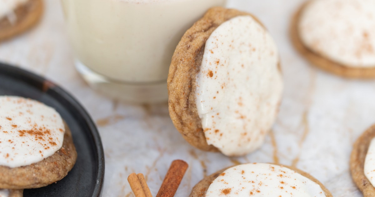 Vegan Chai-Spiced Sugar Cookies With Spiked Eggnog Frosting