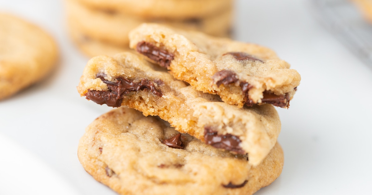 Vegan Brown Butter Bourbon Salted Chocolate Chip Cookies