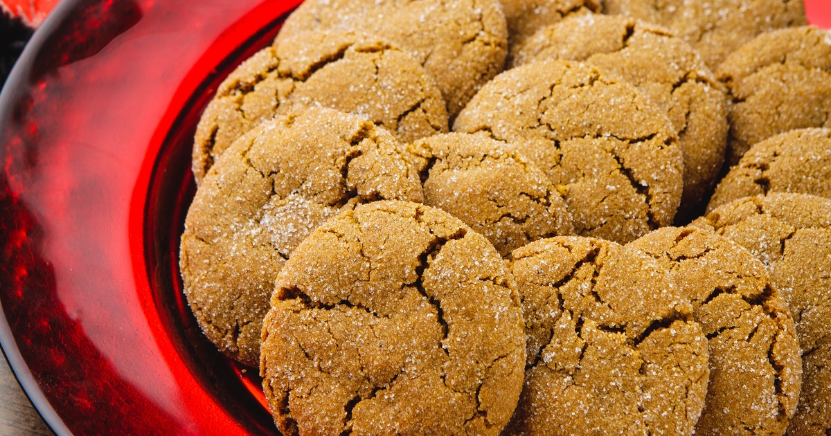 Vegan Chewy Ginger Snap Cookies